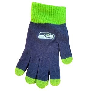 Seattle Seahawks NFL Texting Gloves Forever Collectibles Navy Green Knit New
